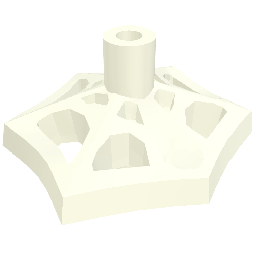 Lego Web Effect Small Short Bar on Front and Back / White