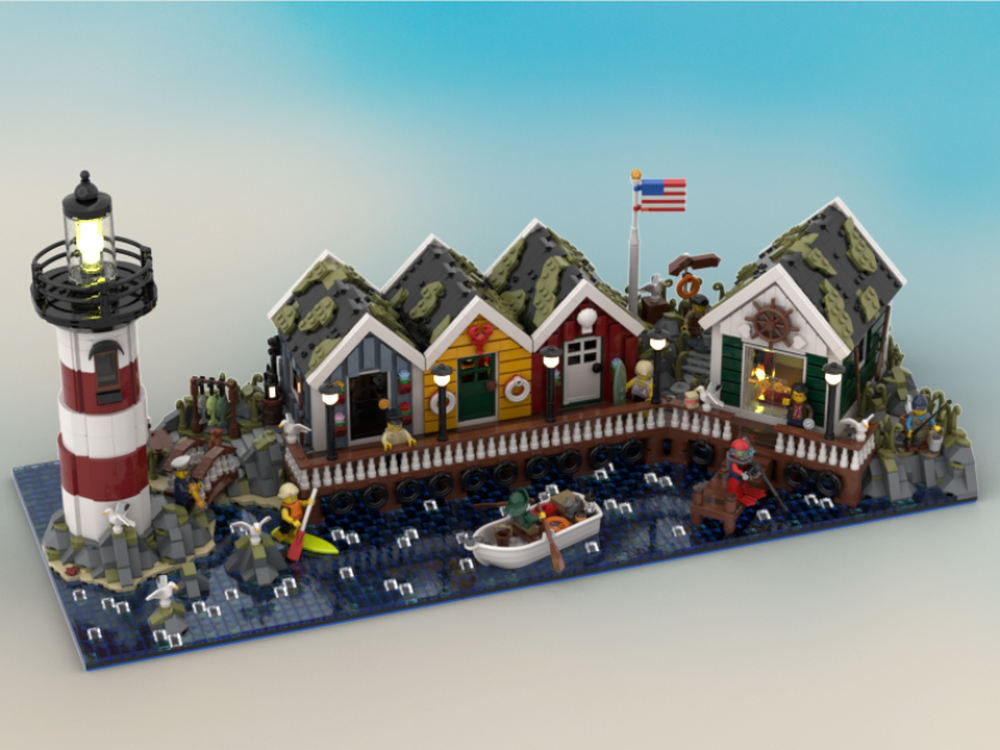 Lego Coast Town Diorama
