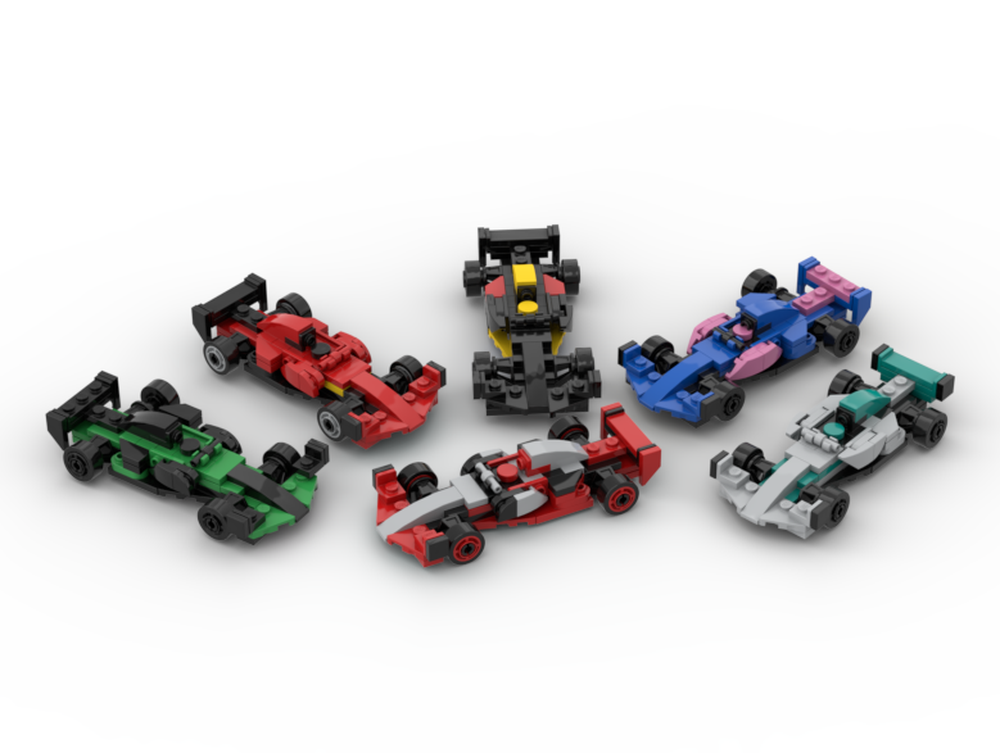 Lego SF7H1 Kick Oracle Alpine mercedes and audi f1 bundle