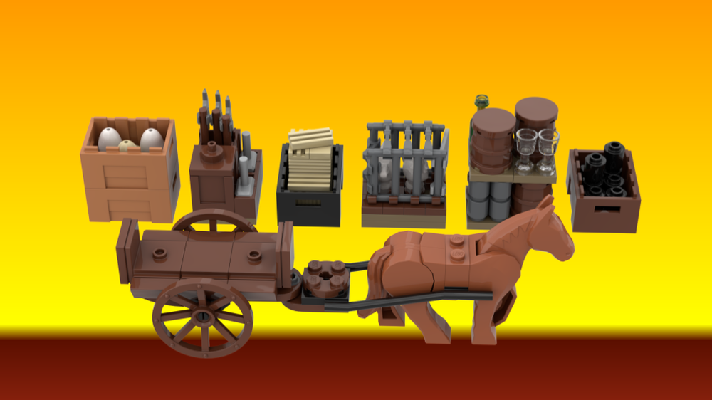 Lego Castle Cart with Swappable Containers