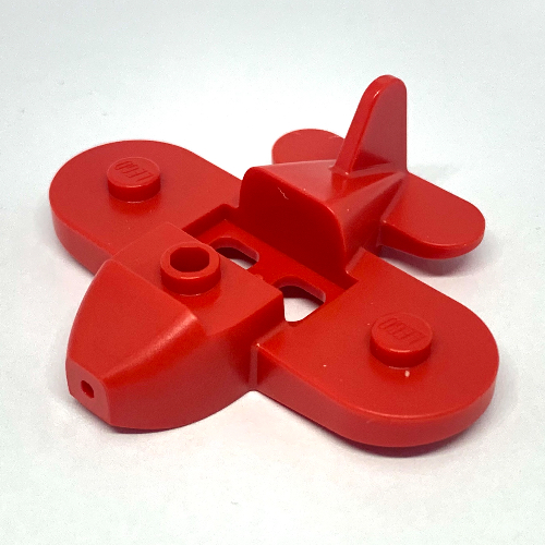 Lego Minifig Hipwear, Plane with 1 Stud on Each Wing and Pin Hole on Front / Red