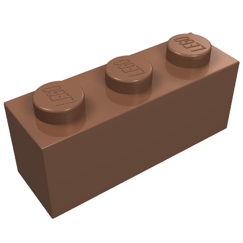Lego Brick 1 x 3 / Light Brown