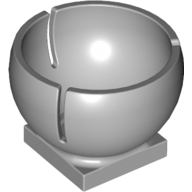 Lego Cylinder Hemisphere 2 x 2 Ball Turret Socket Base / Light Bluish Gray