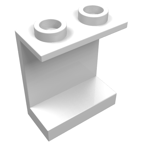 Lego Panel 1 x 2 x 2 [Hollow Studs] / White
