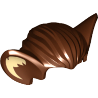 Lego Hair, Bat Ears and Tan Inner Ear Print / Reddish Brown