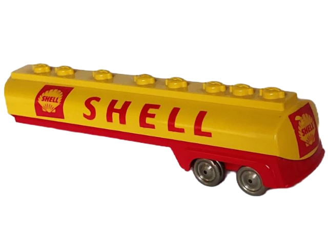 Lego HO Scale, Tanker Trailer with 'SHELL' Pattern / Yellow