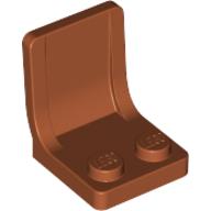 Lego Seat / Chair 2 x 2 with Center Sprue Mark / Dark Orange