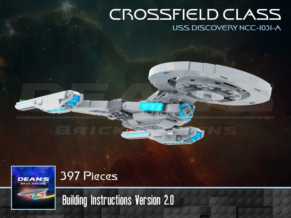 Lego Crossfield Class (32nd Century Refit) Starship - Star Trek Discovery