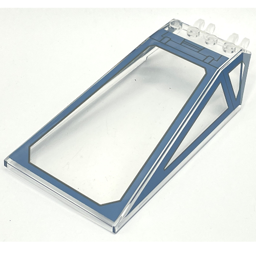 Lego Windscreen 6 x 13 x 2 with Sand Blue Cockpit Print