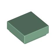 Lego Tile 1 x 1 with Groove / Sand Green
