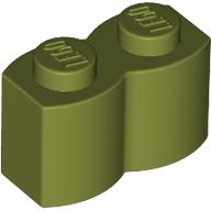 Lego Brick Special 1 x 2 Palisade [aka Log] / Olive Green
