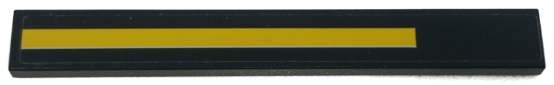 Lego Tile 1 x 8 with Yellow Stripe 3/4 Length Pattern (Sticker) - Set 42151