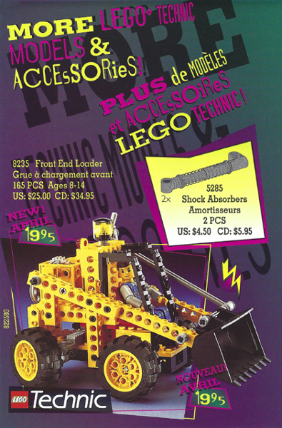 Lego 1995 Insert - Shop at Home - US/Canadian Technic (822580)