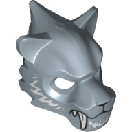 Lego Mask Tiger with White Fangs and Fur Print / Sand Blue