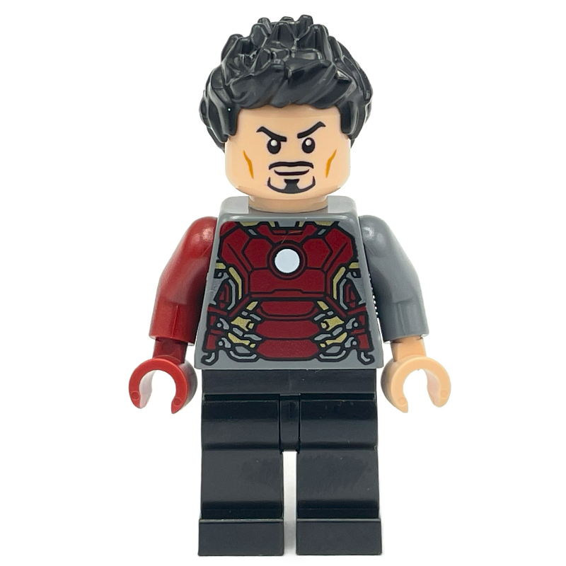 Lego Tony Stark Transforming into Iron Man, Dark Bluish Grey Torso