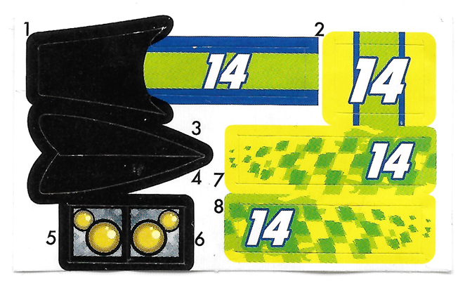 Lego Sticker Sheet for Set GMRACER2-1