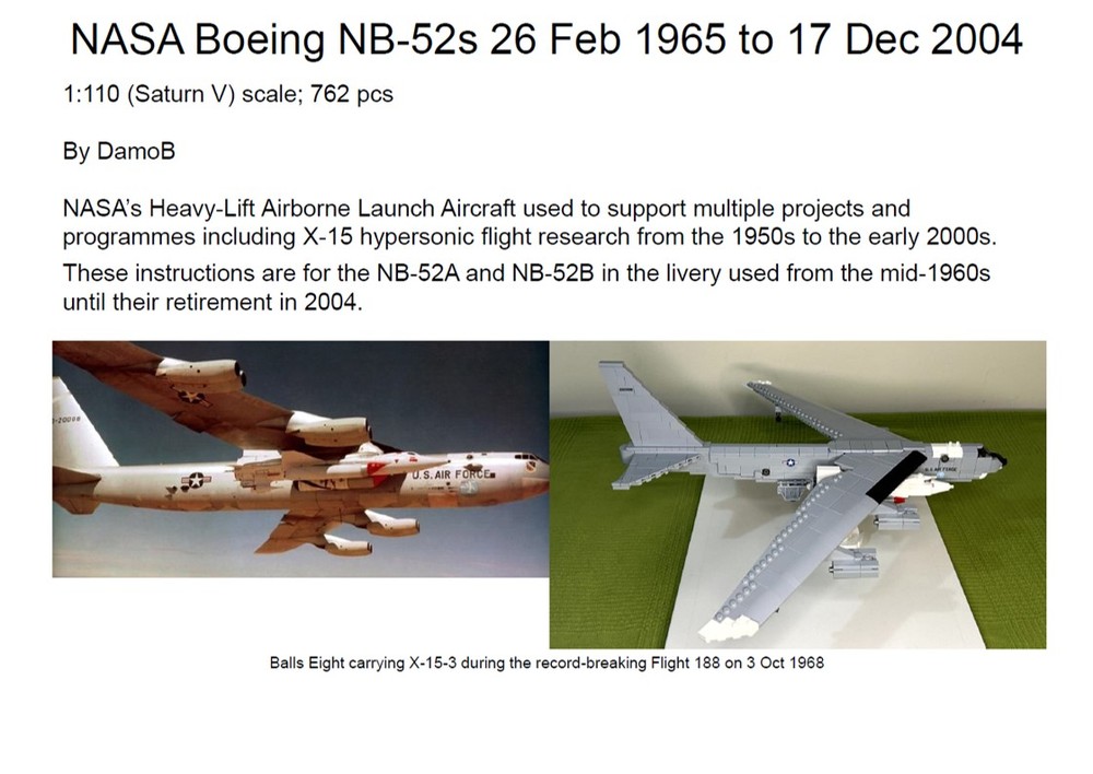 Lego NASA Boeing NB-52s v5