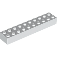 Lego Brick 2 x 10 / White