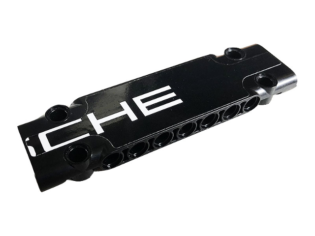 Lego Technic, Panel Plate 3 x 11 x 1 with White 'CHE' on Black Background Pattern (Sticker) - Set 42096