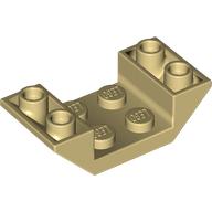 Lego Brick Sloped Inverted 45° 4 x 2 Double with 2 x 2 Recessed / Tan