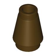Lego Cone 1 x 1 [Top Groove] / Dark Brown