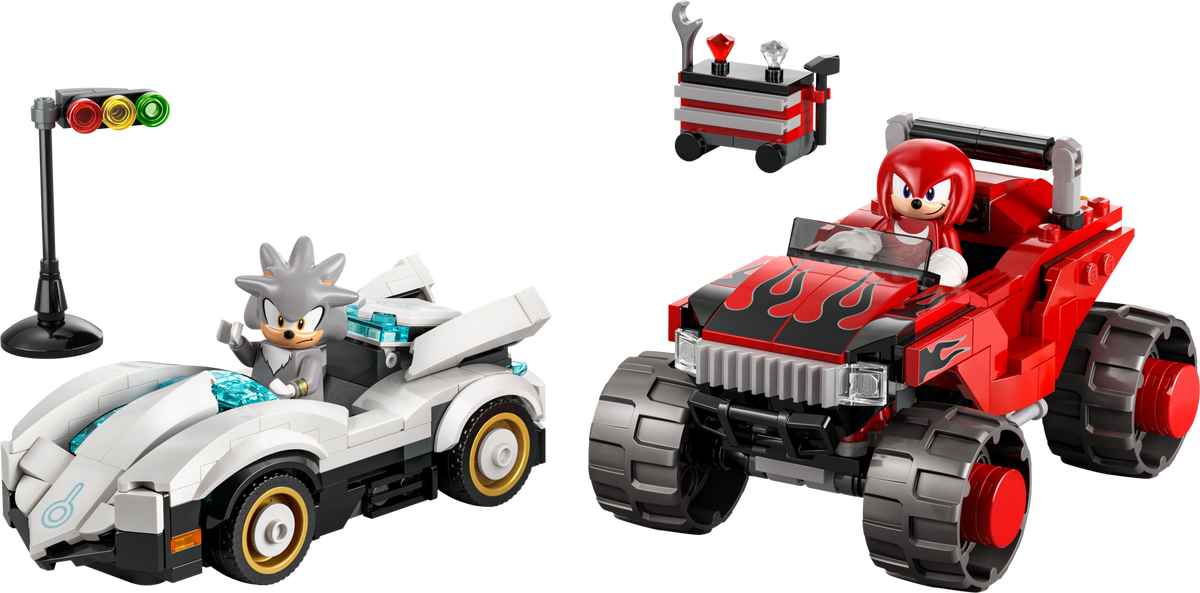 Lego Silver's Car vs. Knuckles' Monster Truck
