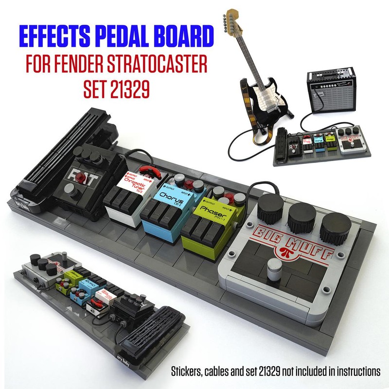 Lego Effects Pedals Board - For Fender Stratocaster set 21329