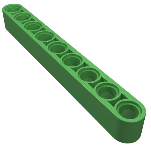 Lego Technic Beam 1 x 9 Thick / Bright Green