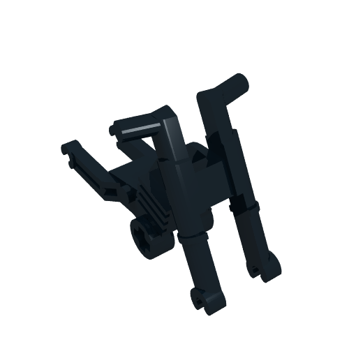 Lego Vehicle Base, Motorcycle Chassis, Short Fairing Mounts / Black