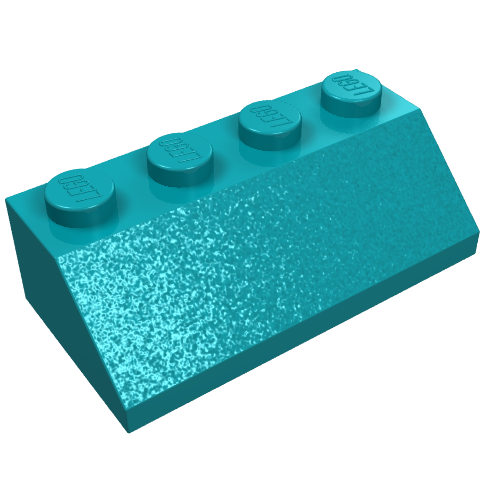 Lego Brick Sloped 45° 2 x 4 / Dark Turquoise