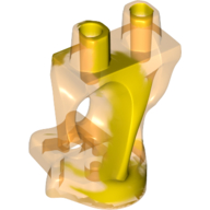 Lego Lower Body, Ghost with Marbled Bright Light Orange Pattern / Trans-Orange