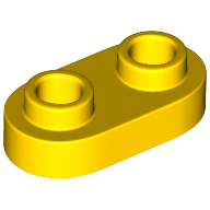 Lego Plate Special 1 x 2 Rounded with 2 Open Studs / Yellow