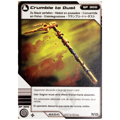 Lego Trading Card, Ninjago Deck #2: 74 - Crumble to Dust - International Version