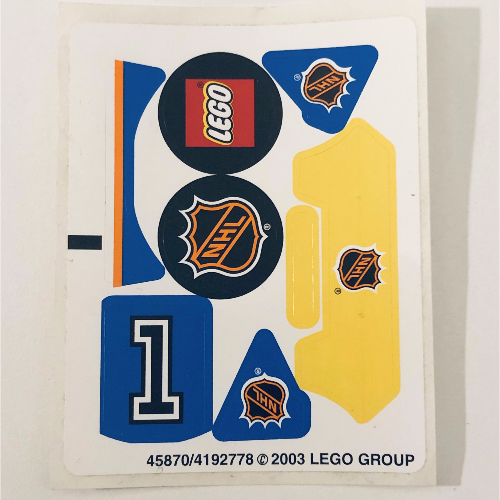 Lego Sticker Sheet for Set 3545-1