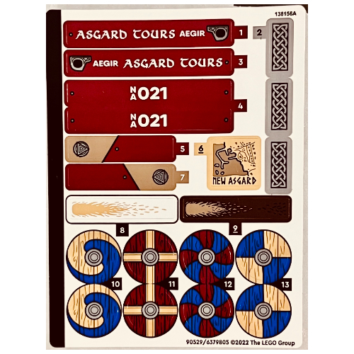 Lego Sticker Sheet for Set 76208-1