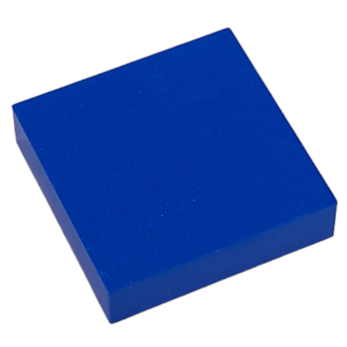Lego Modulex Tile 4 x 4 with White 'æ' Print / Modulex Tile Blue