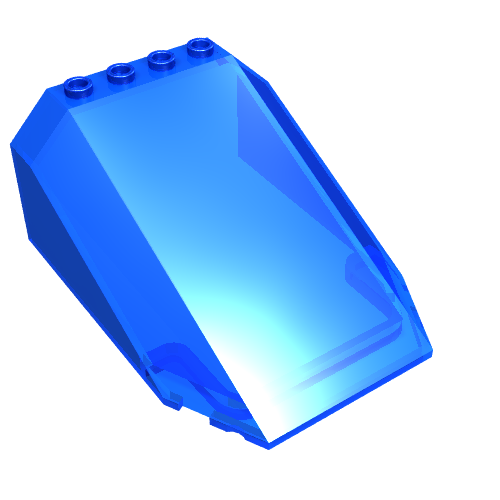 Lego Windscreen 8 x 6 x 3 Wedge / Trans-Dark Blue