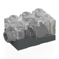 Lego Light Brick 2 x 3 x 1 1/3 with Dark Bluish Gray Base [Yellow LED]