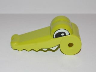 Lego Duplo Figure Head Animal Opening Jaw 5L Alligator / Crocodile / Lime