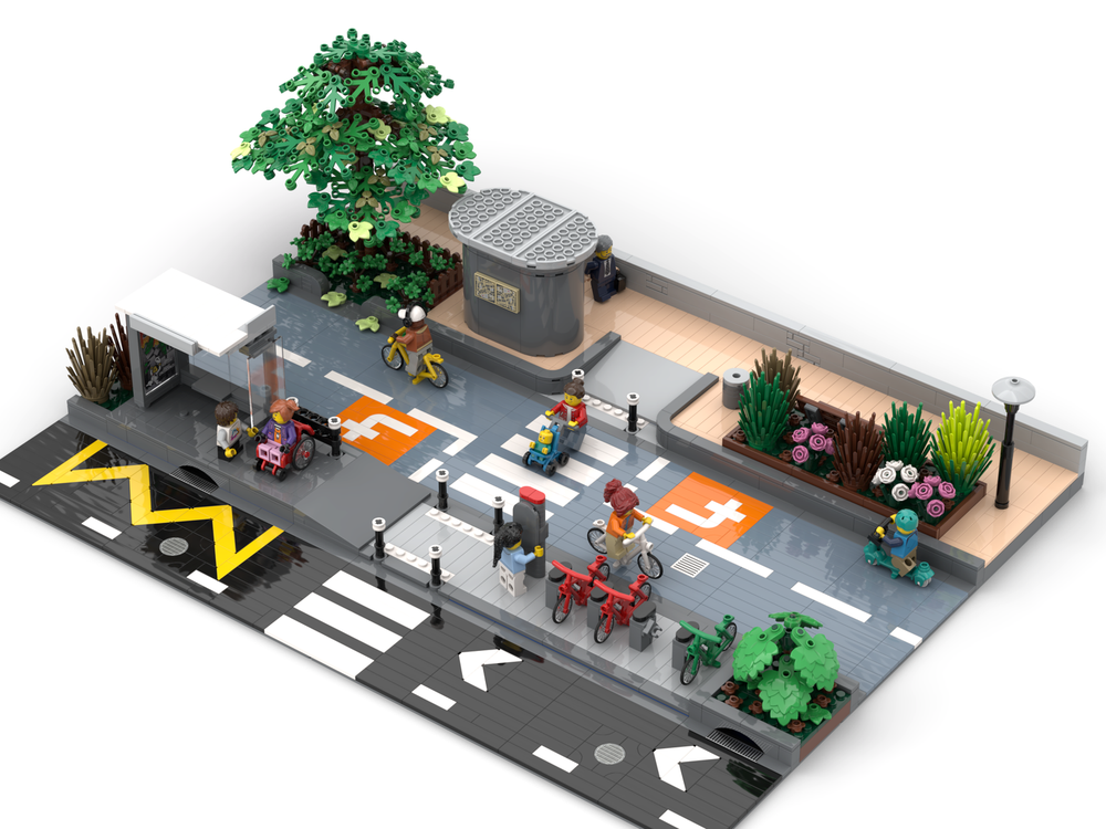 Lego Sustainable Mobility in Lyon (France) - Mobilité Douce à Lyon (France)