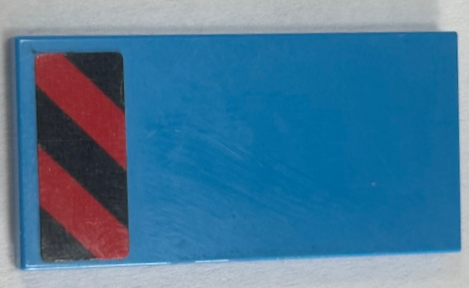 Lego Tile 2 x 4 with Black and Red Danger Stripes Pattern (Sticker) - Set 60367