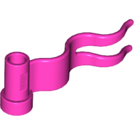 Lego Flag 4 x 1 Wavy [First Wave Right] / Dark Pink