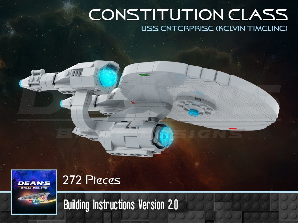 Lego Constitution Class Starship (Kelvin timeline) - 2009 Star Trek