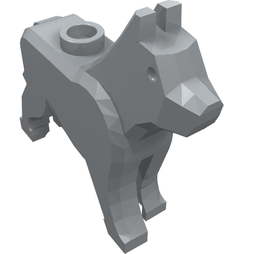 Lego Animal, Dog / Wolf / Light Bluish Gray
