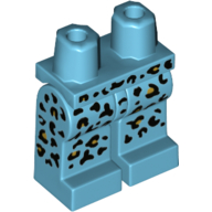 Lego Hips and Medium Azure Legs with Black and Gold Leopard Print