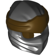Lego Wrap with Long Back Knot, Dark Brown Band Pattern