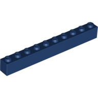 Lego Brick 1 x 10 / Dark Blue