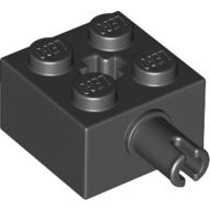 Lego Brick Special 2 x 2 with Pin and Axle Hole / Black