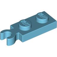 Lego Plate Special 1 x 2 with Clip Vertical on End / Medium Azure