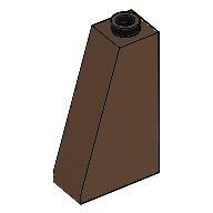 Lego Brick Sloped 75° 2 x 1 x 3 with Open Stud / Brown